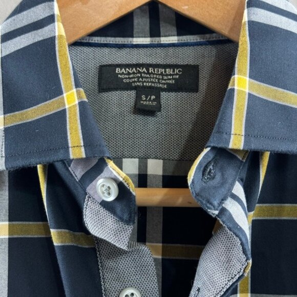 Banana Republic Non Ironed Tailored Slim Fit Long Sleeve Shirt NWOT - Picture 2 of 6